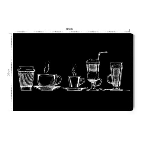 Obraz Na Płótnie Zestaw Kubków Do Kawy