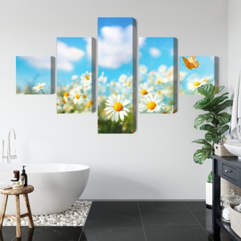 Obraz Wieloczęściowy Pole Stokrotki 3D