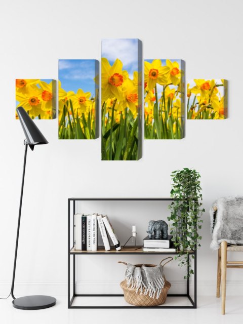 Obraz Wieloczęściowy Pole Żonkila 3D