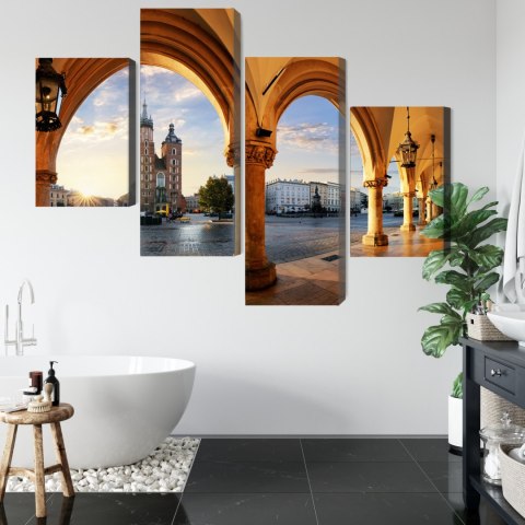 Obraz Wieloczęściowy Widok Na Kraków O Zachodzie Słońca