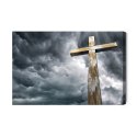 Obraz Na Płótnie Krzyż Na Tle Chmur
