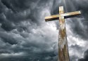 Obraz Na Płótnie Krzyż Na Tle Chmur