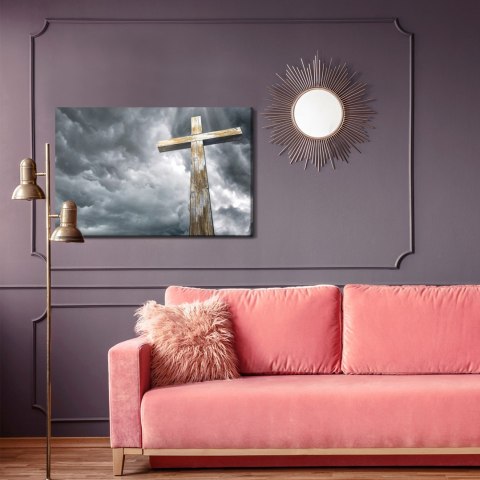 Obraz Na Płótnie Krzyż Na Tle Chmur