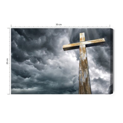 Obraz Na Płótnie Krzyż Na Tle Chmur