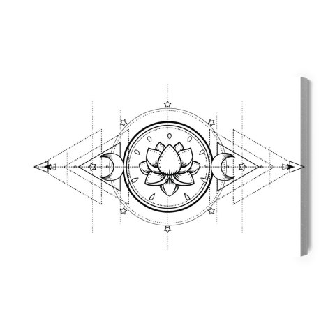 Obraz Na Płótnie Lotos I Święta Geometria
