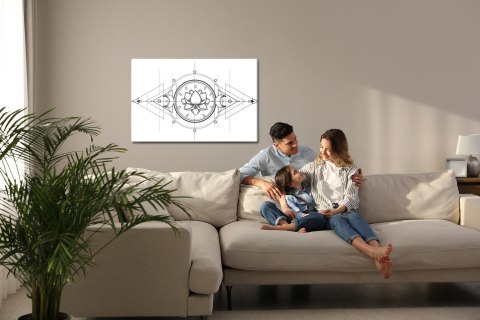 Obraz Na Płótnie Lotos I Święta Geometria