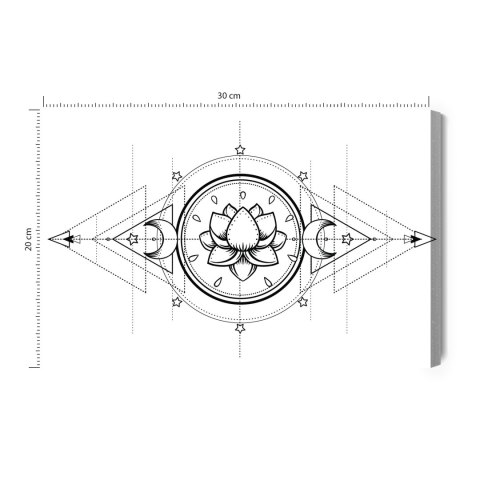 Obraz Na Płótnie Lotos I Święta Geometria