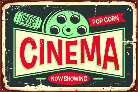 Obraz Na Płótnie Napisy Do Kina Retro