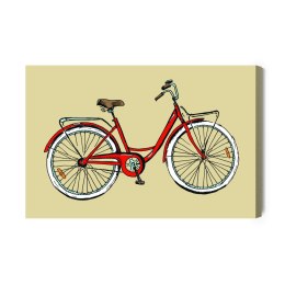 Obraz Na Płótnie Rysowany Rower W Stylu Retro