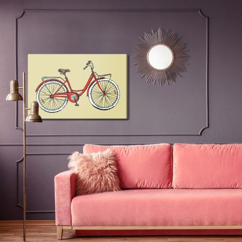Obraz Na Płótnie Rysowany Rower W Stylu Retro