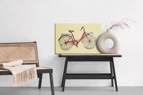 Obraz Na Płótnie Rysowany Rower W Stylu Retro