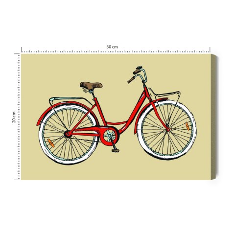 Obraz Na Płótnie Rysowany Rower W Stylu Retro