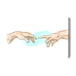 Obraz Na Płótnie Stworzenie Adama W Akwareli