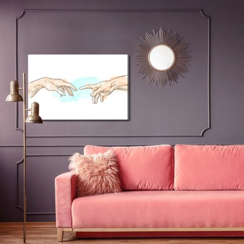 Obraz Na Płótnie Stworzenie Adama W Akwareli