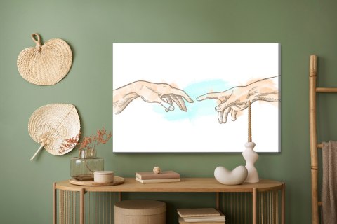 Obraz Na Płótnie Stworzenie Adama W Akwareli