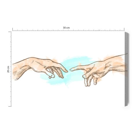 Obraz Na Płótnie Stworzenie Adama W Akwareli