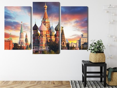 Obraz Wieloczęściowy Moskwa Widok Na Plac Czerwony I Katedrę