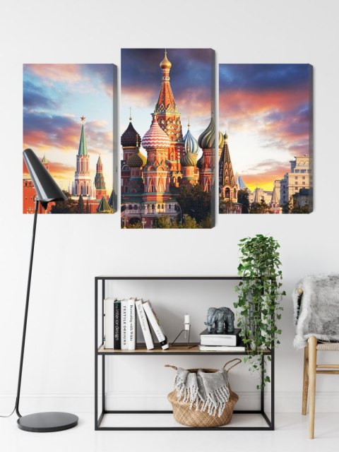 Obraz Wieloczęściowy Moskwa Widok Na Plac Czerwony I Katedrę