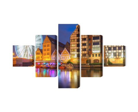 Obraz Wieloczęściowy Motława W Gdańsku I Diabelski Młyn