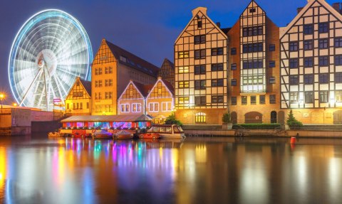 Obraz Wieloczęściowy Motława W Gdańsku I Diabelski Młyn