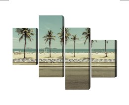 Obraz Wieloczęściowy Palmy Na Plaży Ipanema W Rio De Janeiro