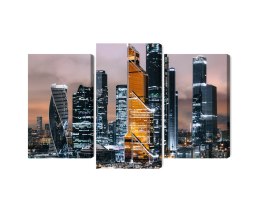 Obraz Wieloczęściowy Panorama Centrum Moskwy I Drapaczy Chmur