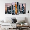 Obraz Wieloczęściowy Panorama Centrum Moskwy I Drapaczy Chmur