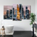 Obraz Wieloczęściowy Panorama Centrum Moskwy I Drapaczy Chmur