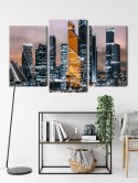 Obraz Wieloczęściowy Panorama Centrum Moskwy I Drapaczy Chmur