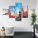 Obraz Wieloczęściowy Panorama Placu Czerwonego Z Kremlem I Soborem Wasyla Błogosławionego