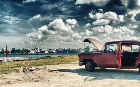 Obraz Wieloczęściowy Panoramiczny Widok Na Hawanę I Malecon