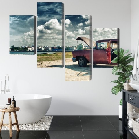 Obraz Wieloczęściowy Panoramiczny Widok Na Hawanę I Malecon