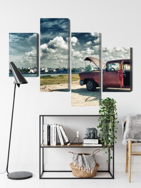 Obraz Wieloczęściowy Panoramiczny Widok Na Hawanę I Malecon