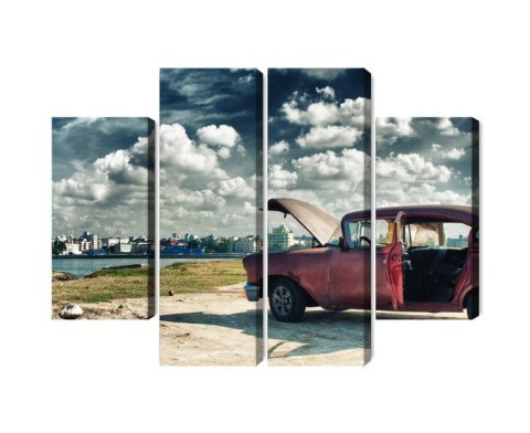 Obraz Wieloczęściowy Panoramiczny Widok Na Hawanę I Malecon