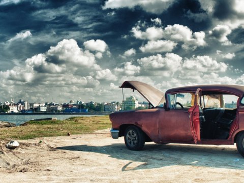 Obraz Wieloczęściowy Panoramiczny Widok Na Hawanę I Malecon