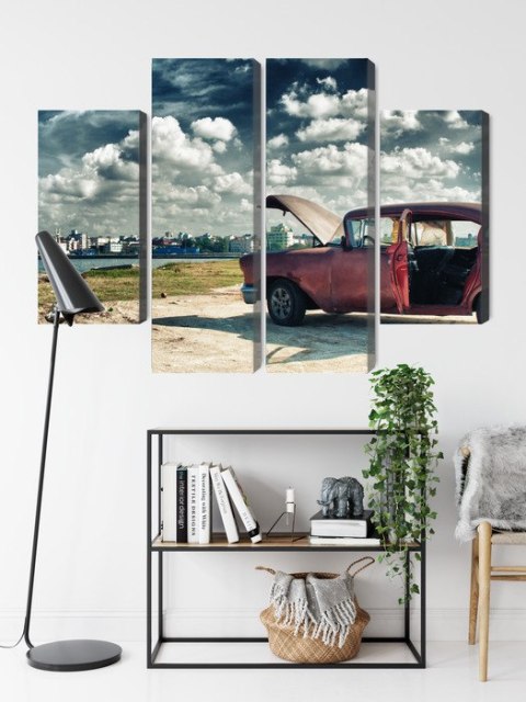 Obraz Wieloczęściowy Panoramiczny Widok Na Hawanę I Malecon