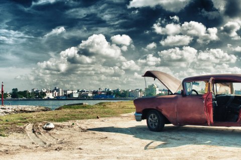 Obraz Wieloczęściowy Panoramiczny Widok Na Hawanę I Malecon