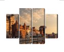 Obraz Wieloczęściowy Port Gdańsk O Zachodzie Słońca