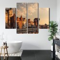 Obraz Wieloczęściowy Port Gdańsk O Zachodzie Słońca