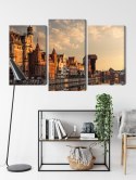 Obraz Wieloczęściowy Port Gdańsk O Zachodzie Słońca