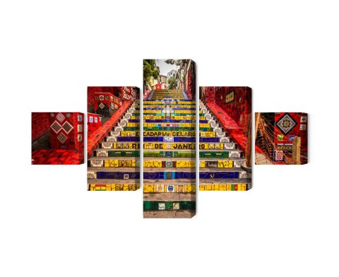 Obraz Wieloczęściowy Schody Selaron W Historycznym Centrum Rio De Janeiro