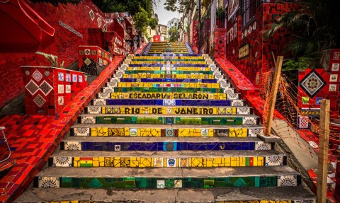 Obraz Wieloczęściowy Schody Selaron W Historycznym Centrum Rio De Janeiro