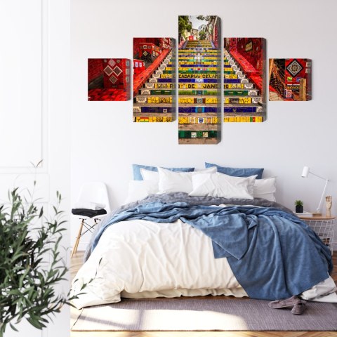 Obraz Wieloczęściowy Schody Selaron W Historycznym Centrum Rio De Janeiro