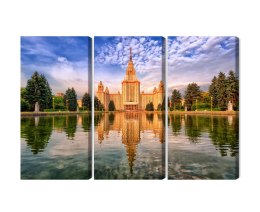 Obraz Wieloczęściowy Widok Na Budynek Moskiewskiego Uniwersytetu Państwowego