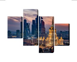 Obraz Wieloczęściowy Widok Z Lotu Ptaka Na Panoramę Moskwy