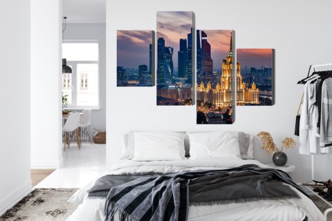 Obraz Wieloczęściowy Widok Z Lotu Ptaka Na Panoramę Moskwy