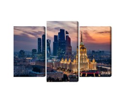 Obraz Wieloczęściowy Widok Z Lotu Ptaka Na Panoramę Moskwy