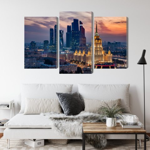 Obraz Wieloczęściowy Widok Z Lotu Ptaka Na Panoramę Moskwy