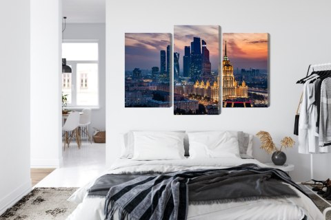 Obraz Wieloczęściowy Widok Z Lotu Ptaka Na Panoramę Moskwy