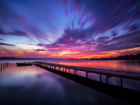 Obraz Wieloczęściowy Wspaniały Zachód Słońca